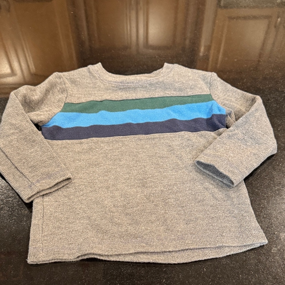 Jumping beans Gray Kids Shirt with Stripes